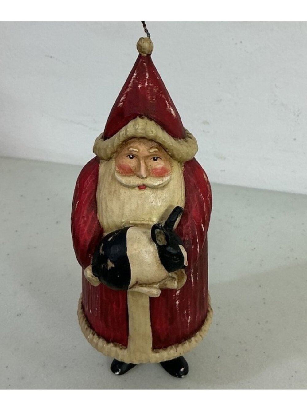 Warren Kimble Santa Claus with Rabbit 2003 Christmas Ornament
